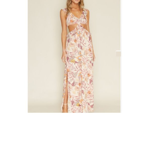Sleeveless Cut-Out Floral Maxi Dress - Picture 1 of 1